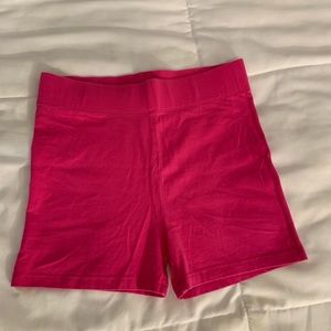 Pink biker shorts